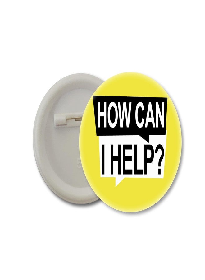 D2C How Can I Help? Speech Bubble Pin - Yellow & Black - 58mm pack of (10)